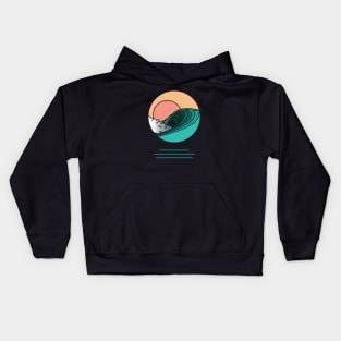 Sun Set Wave Kids Hoodie